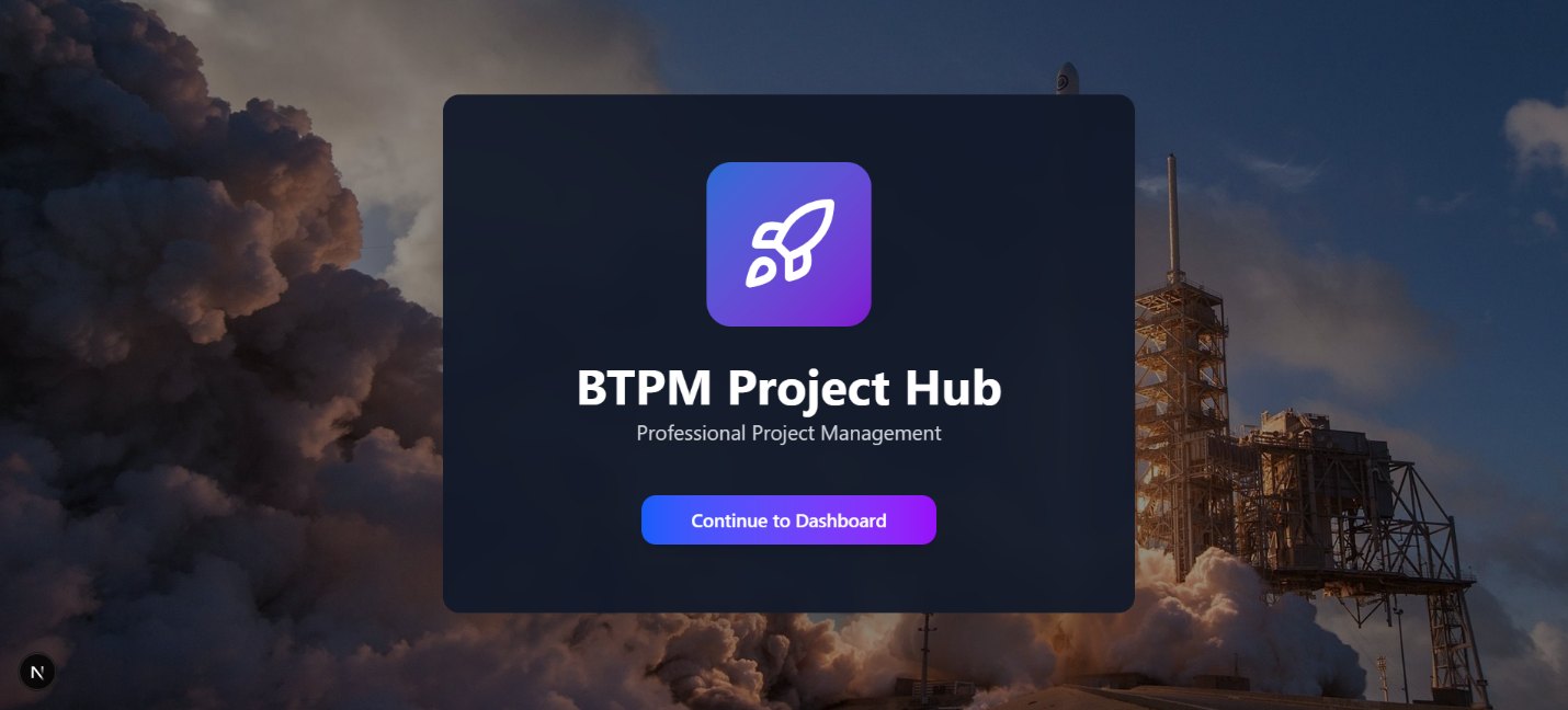 BTPM Project Hub sign-in screen