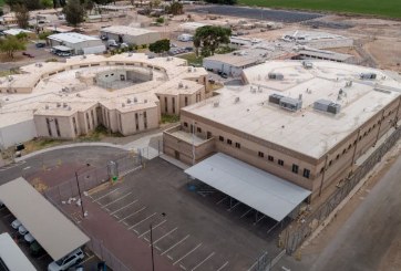 Aerial view of a Los Angeles County detention facility